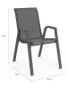 Inkazen 6er-Set: Gartenstühle in Grau - (B)51 x (H)84 x (T)68 cm