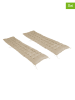 Inkazen 2er-Set: Sonnenliegenkissen in Beige - (L)180 x (B)52 cm