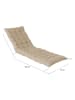 Inkazen 2er-Set: Sonnenliegenkissen in Beige - (L)180 x (B)52 cm