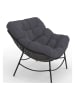 Inkazen Gartensessel in Grau - (B)85 x (H)74,5 x (T)90 cm