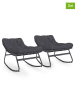 Inkazen 2er-Set: Gartensessel in Anthrazit - (B)64 x (H)73 x (T)108 cm