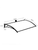 Inkazen LED-Solar-Vordach in Transparent/ Schwarz - (B)120 x (H)23 x (T)80 cm