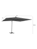 Inkazen Parasol antraciet - (L)400 x (B)290 cm