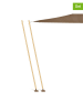 Inkazen 2er-Set: Verstellbare Sonnensegelstangen in Beige/ Hellbraun - (H)220 cm