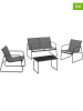 Inkazen 4-częściowy zestaw mebli ogrodowych w kolorze szarym