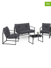 Inkazen 4tlg. Gartenmöbel-Set in Anthrazit