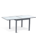 Inkazen Uittrekbare tuintafel grijs - (B)90 x (H)73 x (D)90 cm
