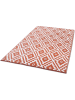 Inkazen Outdoortapijt terracotta/wit