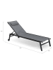 Inkazen 2er-Set: Gartenliegen in Anthrazit - (L)191,5 x (B)55 x (H)31 cm