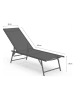 Inkazen 2-delige set: tuinligstoelen grijs - (L)175 x (B)55 x (H)30 cm