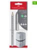 Faber-Castell 2-delige set: leerpotloden "Jumbo Grip" zilverkleurig