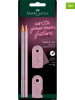 Faber-Castell 4-delige set: schrijfset "Sparkle" lichtroze/grijs