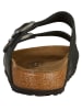 Birkenstock Leren slippers "Arizona" zwart - wijdte N