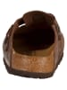 Birkenstock Leren slippers "Boston" bruin - wijdte S
