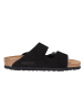 Birkenstock Leren slippers "Arizona" zwart - wijdte S