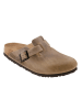 Birkenstock Leder-Clogs "Boston" in Beige