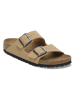 Birkenstock Skórzane klapki "Arizona" w kolorze beżowym