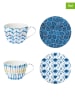 Easy Life 2er-Set: Teetassne "Shibori" in Weiß/ Blau/ Gelb - 240 ml