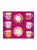Easy Life 6er-Set: Kaffeetassen "Flower Power Yellow" in Lila/ Gelb/ Bunt - 100 ml