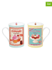 Easy Life 2-delige set: koppen ''Cupcakes'' meerkleurig - 250 ml