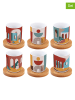 Easy Life 6-delige set: koffiebekers ''Illusion'' meerkleurig - 110 ml
