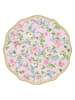 Easy Life 6-delige set: dessertborden ''Garden Joy'' lichtroze/meerkleurig - Ø 20 cm