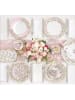 Easy Life 6-delige set: dessertborden ''Garden Joy'' lichtroze/meerkleurig - Ø 20 cm