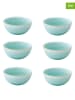 Easy Life Miski (6 szt.) "Artesanal" w kolorze biało-turkusowym - Ø 9,5 cm
