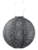 Lumiz Lampion solarny LED "Paisley Rond" w kolorze szarym - Ø 30 cm