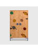 Folkifreckles Kleiderschrank "Alva" in Hellbraun/ Bunt - (B)75 x (H)125 x (T)45 cm