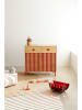 Folkifreckles Kommode "Alise" in Hellbraun/ Rot - (B)90 x (H)84 x (T)45 cm