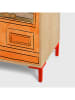 Folkifreckles Kledingkast "Alva" oranje/rood - (B)75 x (H)125 x (D)45 cm