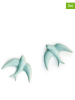 Really Nice Things 2-delige set: wanddecoratie "Swallows" turquoise
