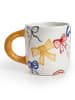 The Wild Hug Tasse "Bows" in Weiß/ Bunt - (H)9 cm