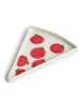 little nice things Pizzaschaal wit/rood - (L)22 x (B)17,5 cm