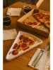 little nice things Pizzaschaal wit/rood - (L)22 x (B)17,5 cm