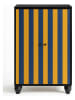 little nice things Highboard ''Marcus'' in Schwarz/ Gelb/ Blau - (B)75 x (H)127 x (T)45 cm