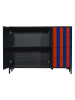 little nice things Sideboard ''Wilma'' rood/blauw/zwart - (B)113 x (H)84 x (D)45 cm