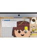 Playmobil Schreibtischunterlage "Playmobil Boy" in Schwarz/ Braun - (L)55 x (B)35 cm