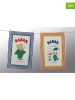 The Wild Hug 2er-Set: Küchentücher "Babar" in Blau/ Rot - (L)65 x (B)47 cm
