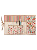 Folkifreckles Mäppchen "Mexican Flowers" in Creme/ Bunt - (L)37 x (B)22 cm