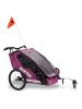 Fuxtec Przyczepka rowerowa "2-Sitzer FX-FA1" w kolorze fioletowym