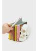 SuckUK 2-delige set: boekensteunen ''Skull'' wit - (B)12,3 x (H)21,5 x (D)15 cm