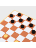 SuckUK Gra planszowa "Checkers" w kolorze pomarańczowo-kremowym - 8+
