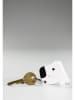 SuckUK Brelok "Fetch My Keys" w kolorze białym do kluczy - dł. 4,5 cm