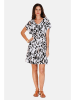 ASSUILI Kleid in Weiß/ Schwarz