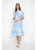 ASSUILI Jurk wit/lichtblauw