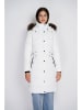 ASSUILI Doorgestikte mantel wit