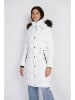 ASSUILI Doorgestikte mantel wit