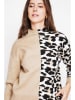 ASSUILI Pullover in Beige/ Schwarz/ Weiß